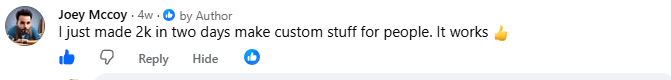 Joey Mccoy comment