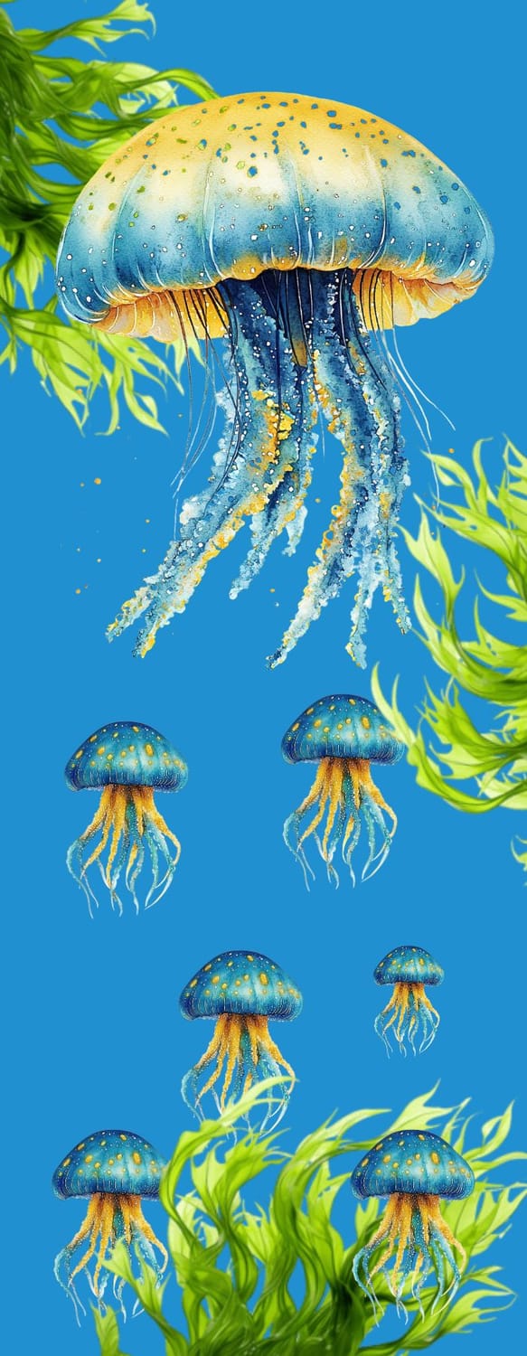 Jellyfish Under the Sea Bookmarks
