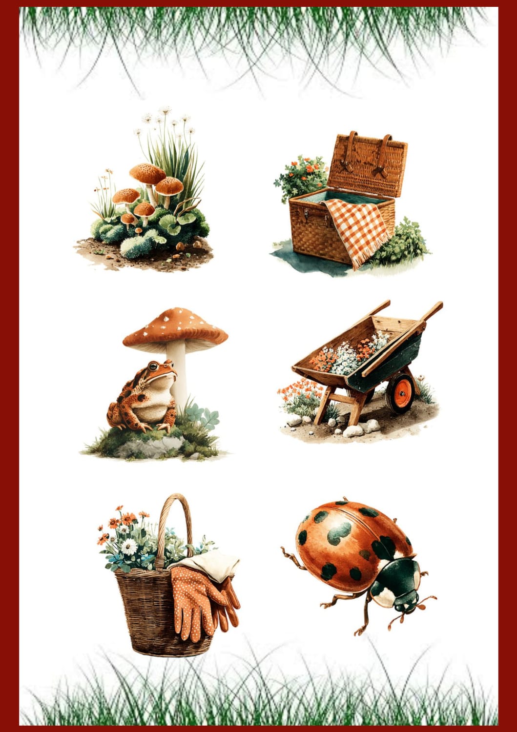 My Green Garden Sticker Sheet 001