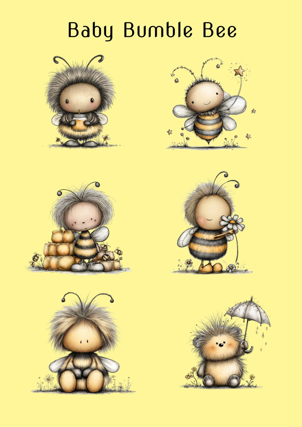 Baby Bumble Bee 001 Rainy Days