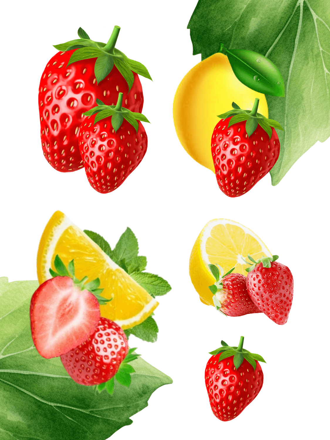 Strawberry and Lemons Sticker Sheet