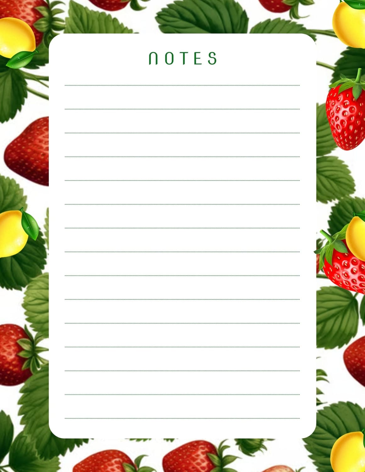 Lemon Lane Notepad