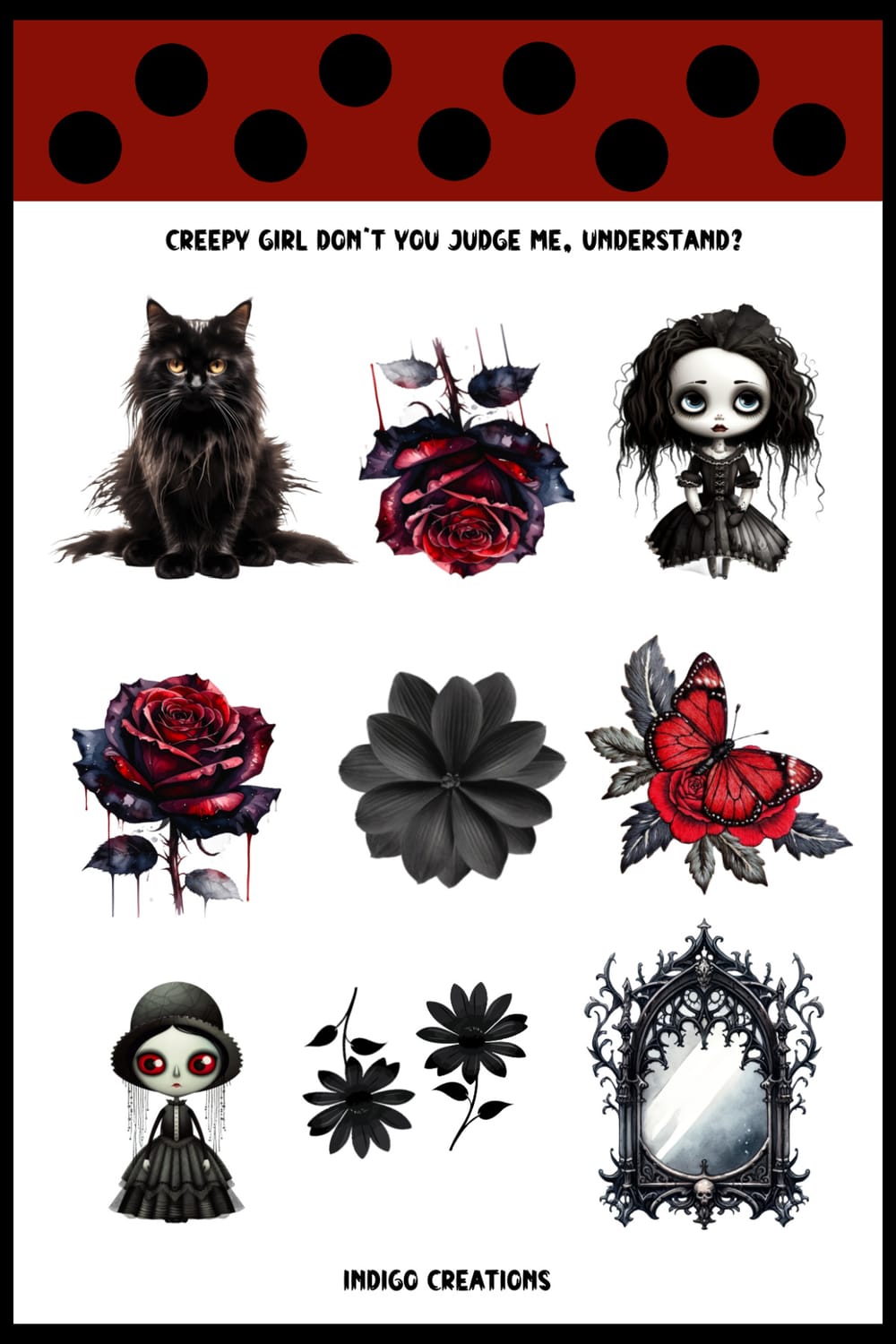 Creepy Girl Sticker Sheet