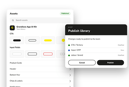 Published component library ready for the whole team