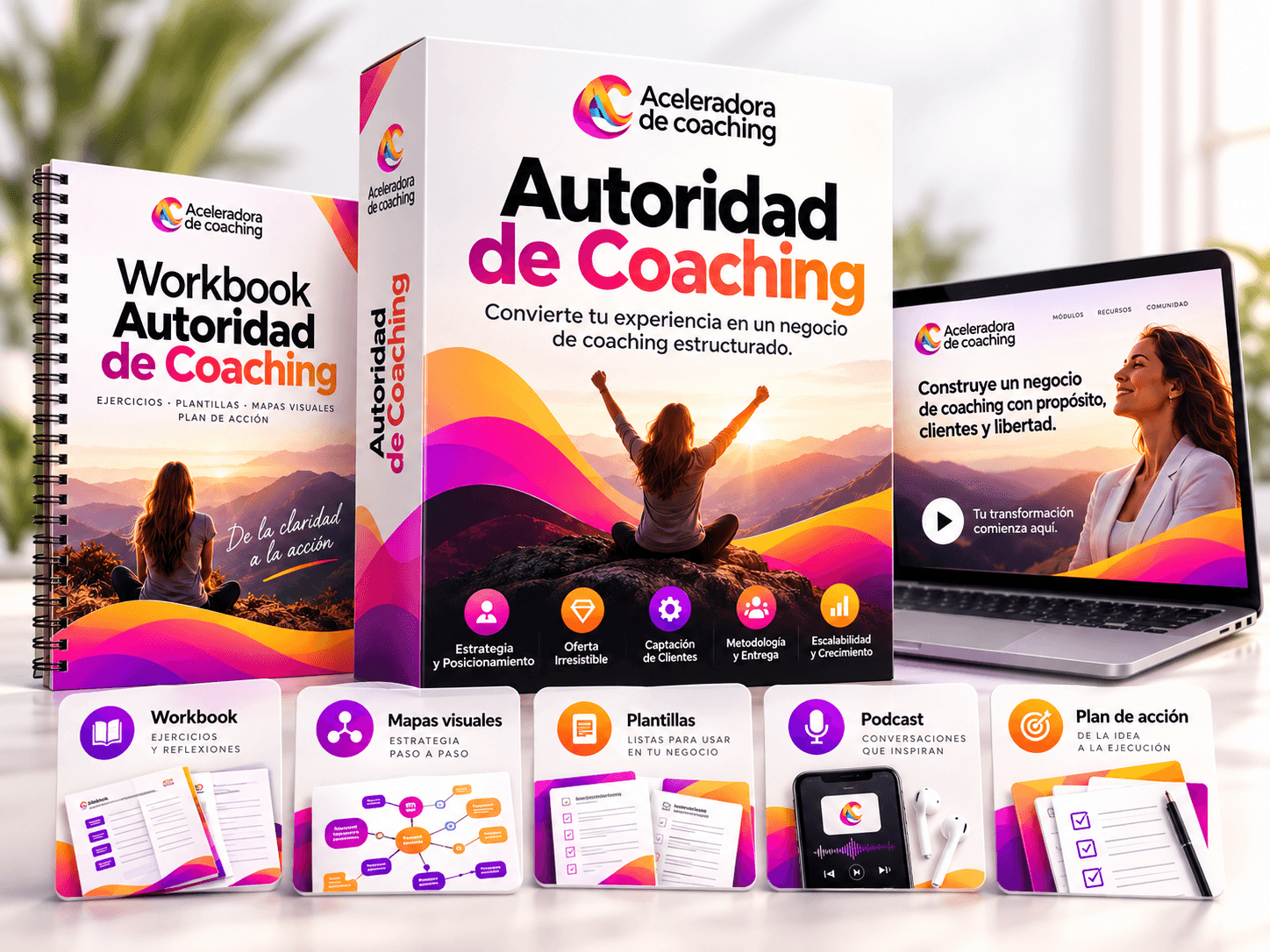 Vista del programa Autoridad de Coaching y sus recursos