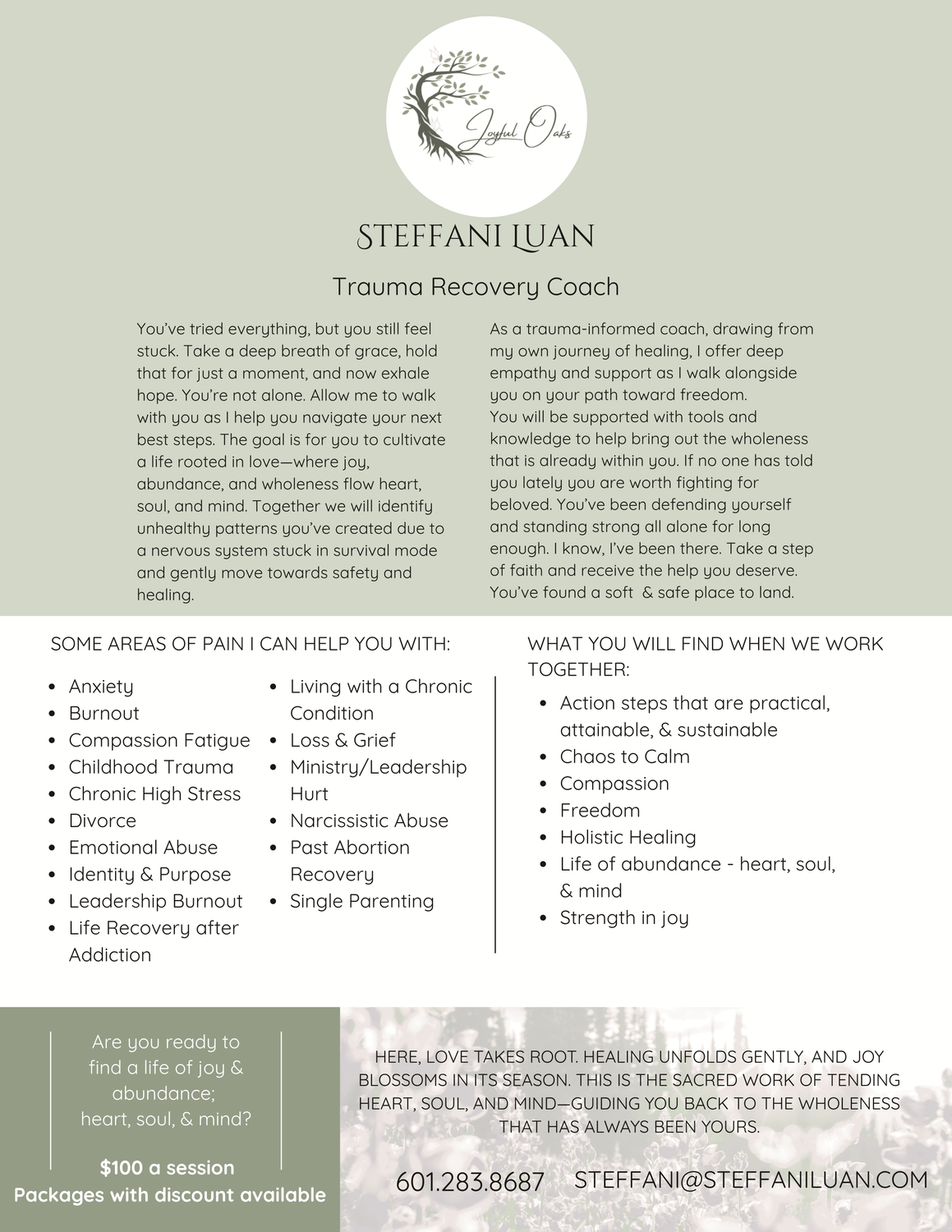 Trauma Recovery Coach, Online Sessions