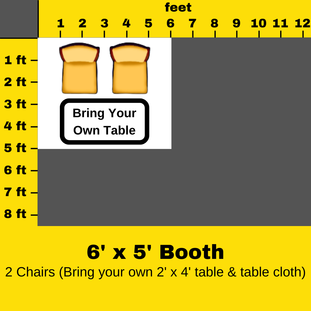 6' x 5' booth