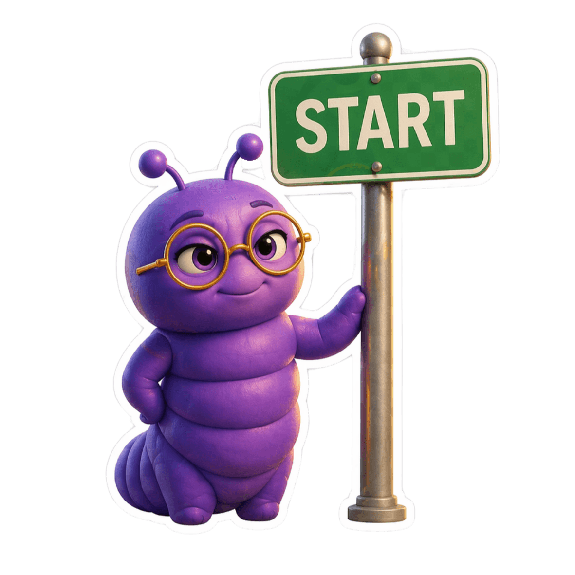Chenille avec le panneau START