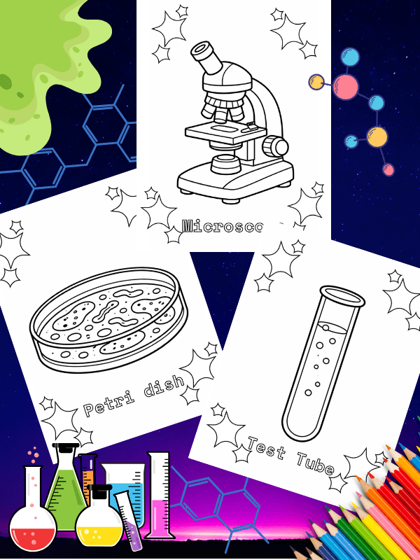 My First Science Lab coloring book cover
