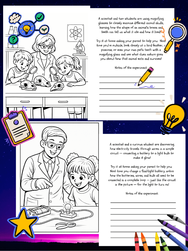 Little Scientists coloring book cover