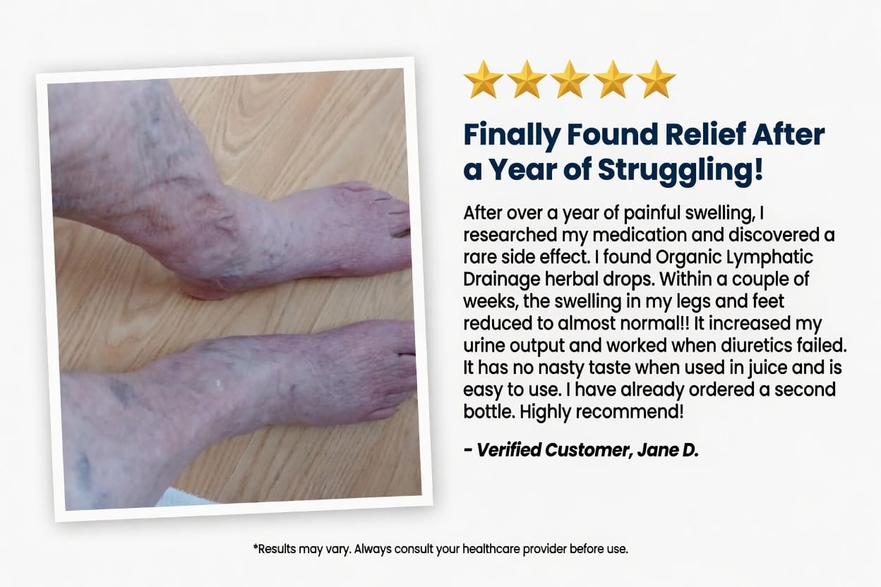 Lymphatic Drainage Drops Advertorial - Customer Testimonial
