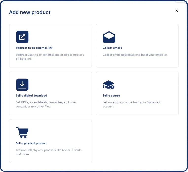 A SCALR creator store page showing several products available for affiliates to promote.