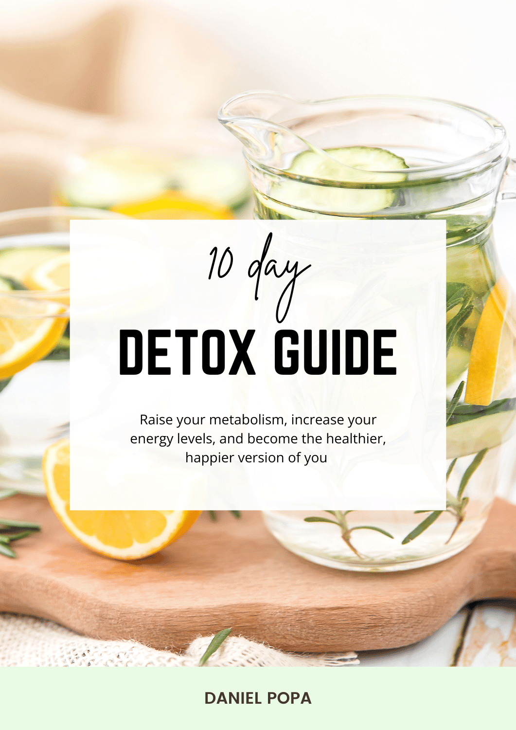 Wellness reset guide with lemon and cucumber water