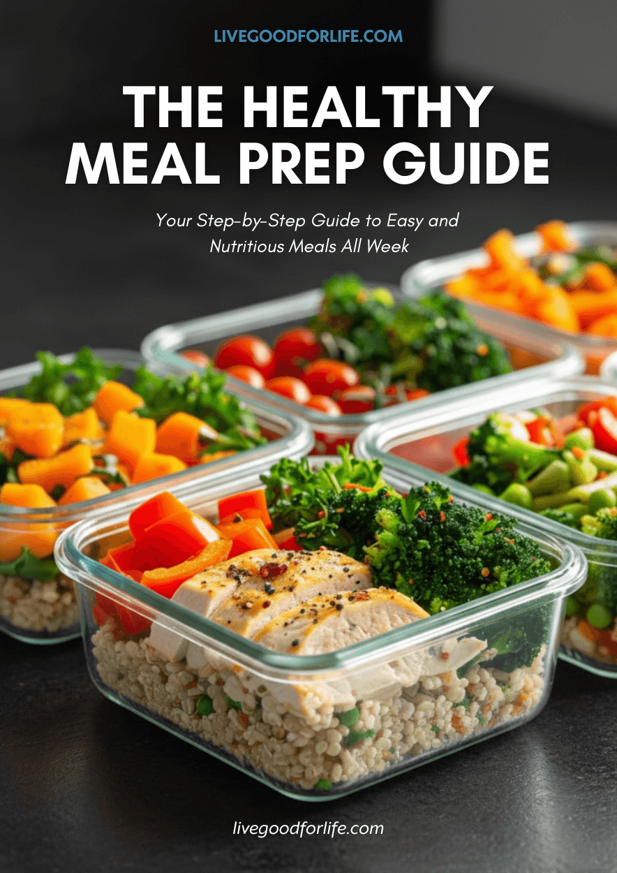 Healthy meal prep ingredients and containers organized for the week