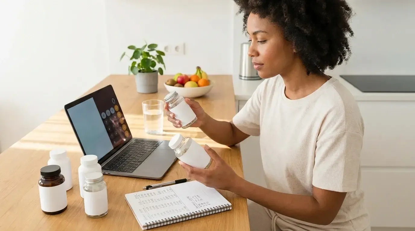 Healthy wellness budgeting and supplement savings planning image