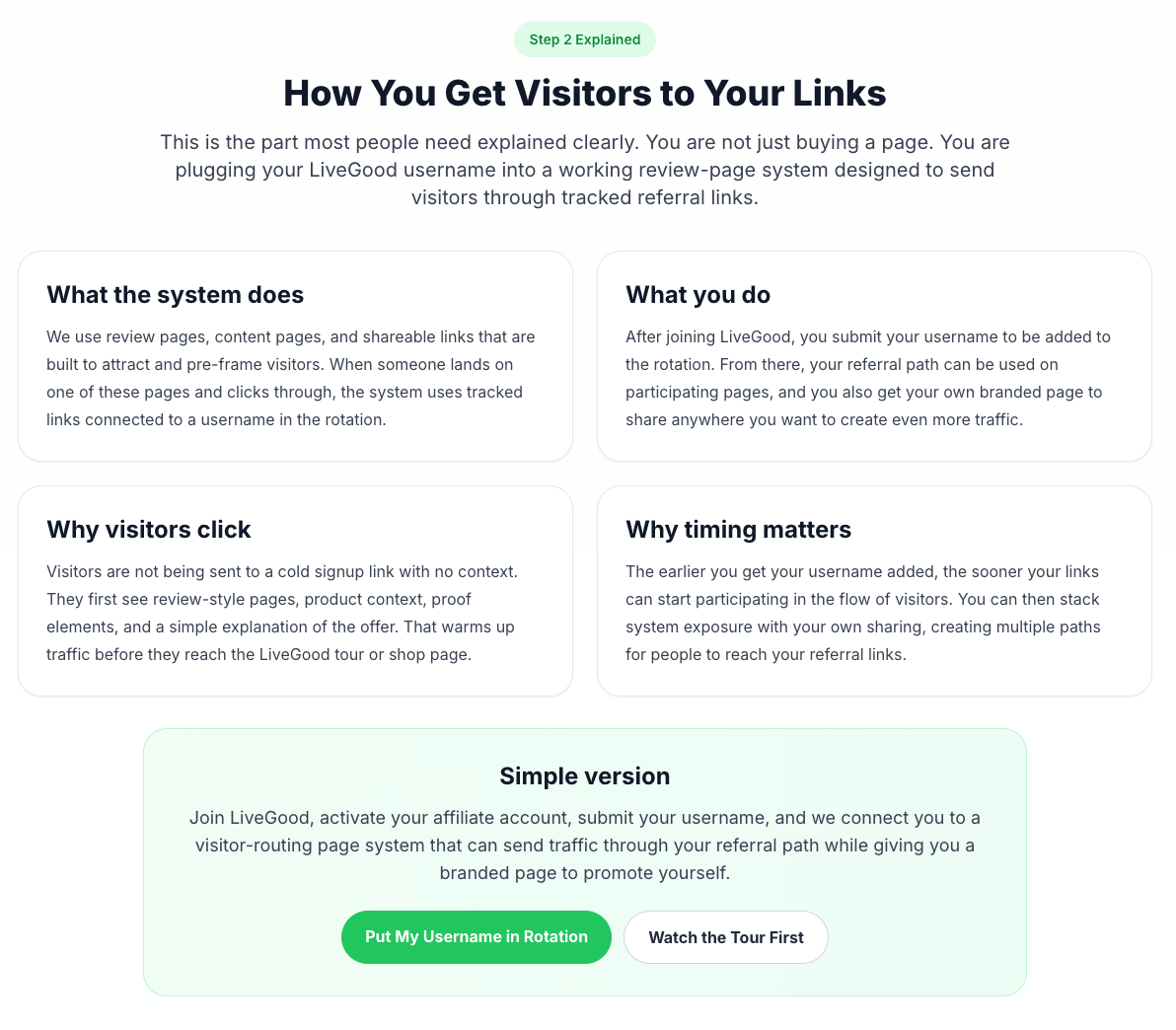 How you get visitors to your links
