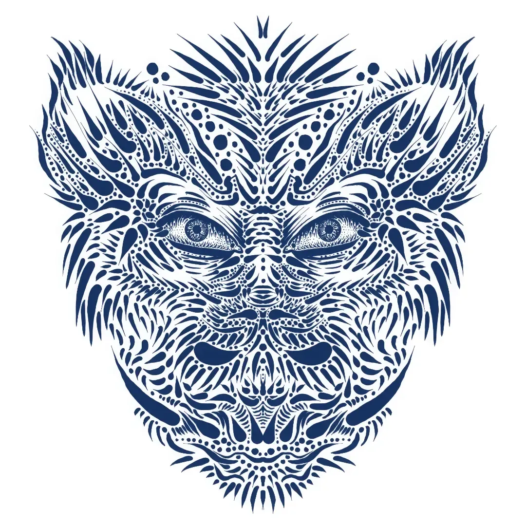 Lineart Blue 1 by Michael Quarz