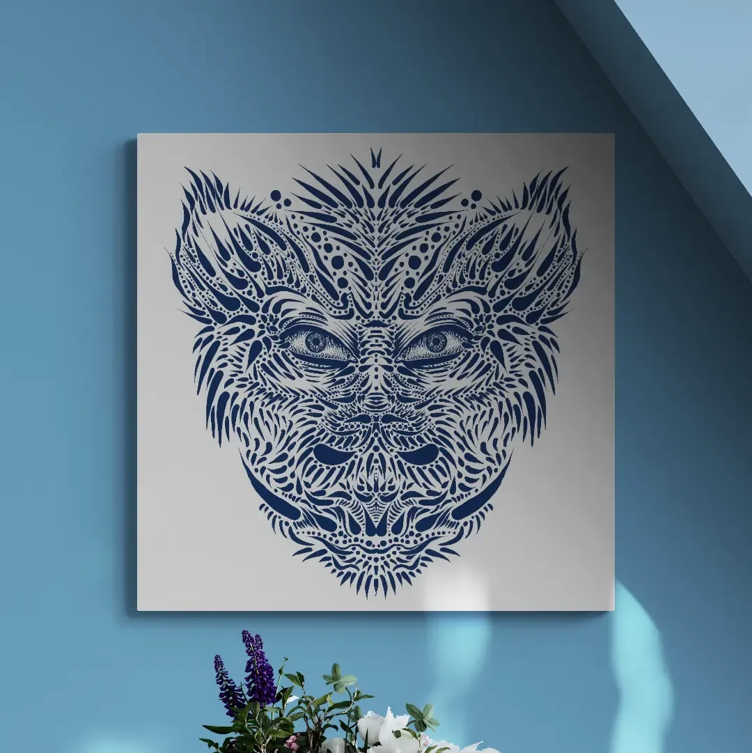 Lineart Blue 1 by Michael Quarz