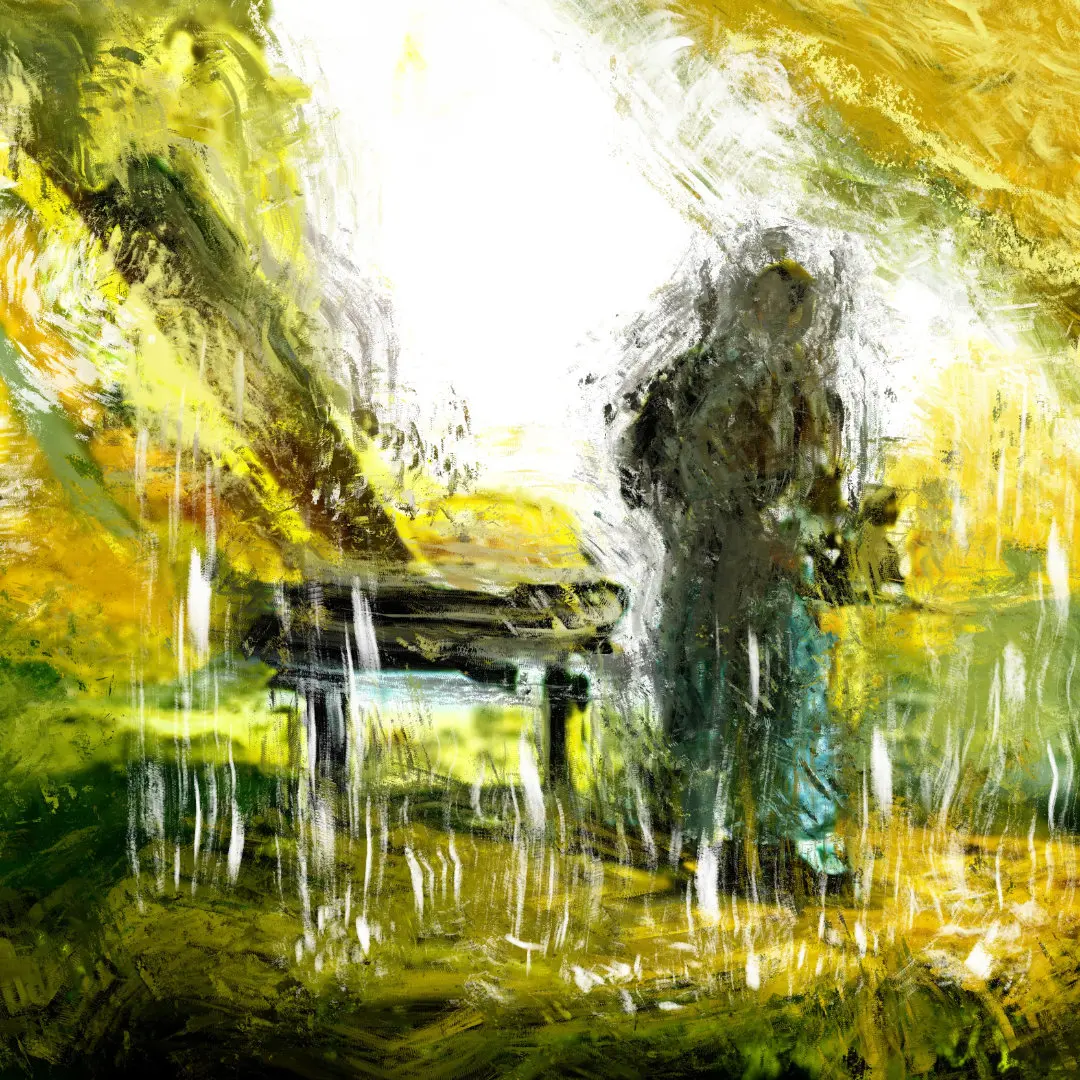 Man In Landscape by Michael Quarz