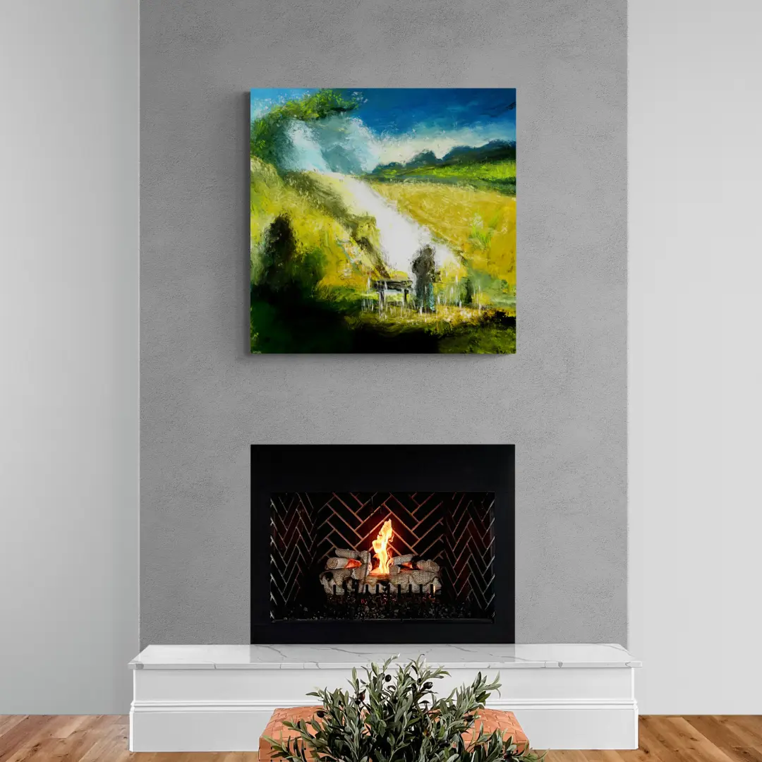 Man In Landscape by Michael Quarz