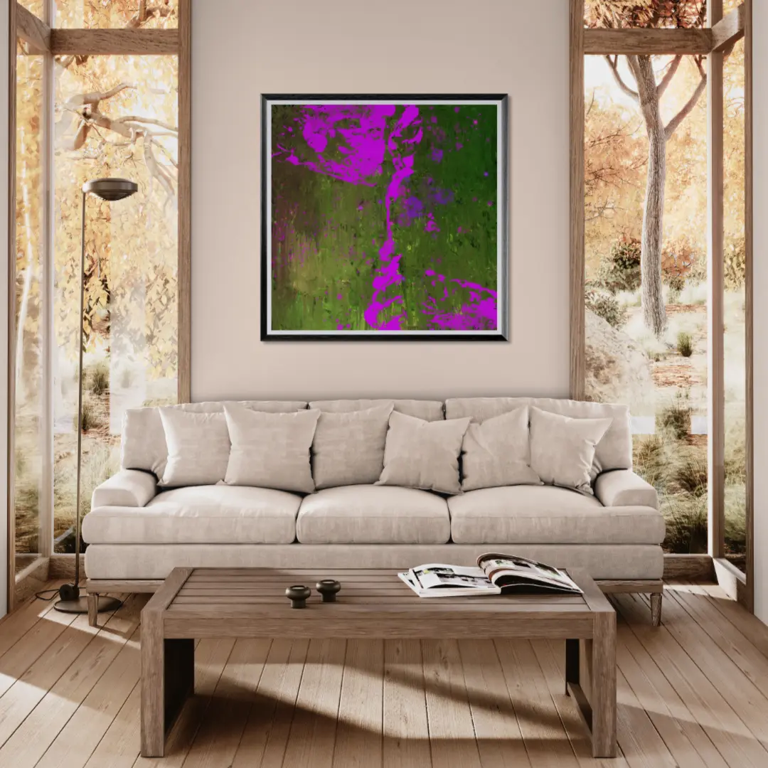 Pink On Green by Michael Quarz
