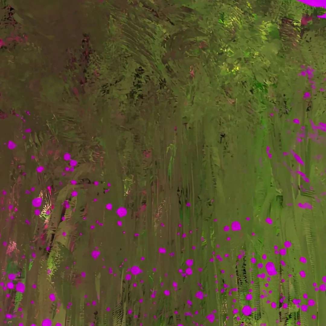 Pink On Green by Michael Quarz