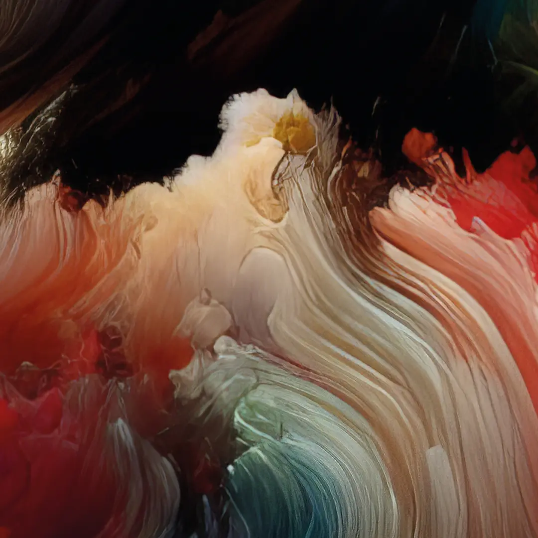 Abstract Colors On Black by Michael Quarz