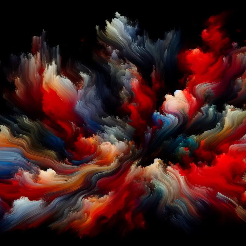 Abstract Colors On Black by Michael Quarz
