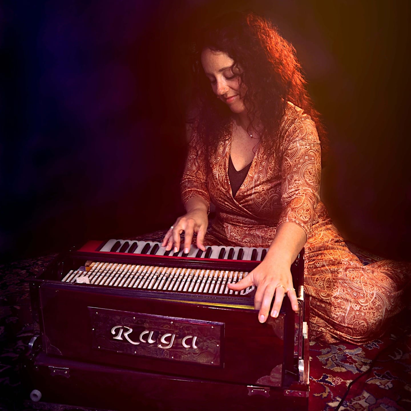 Playing the harmonium with joy