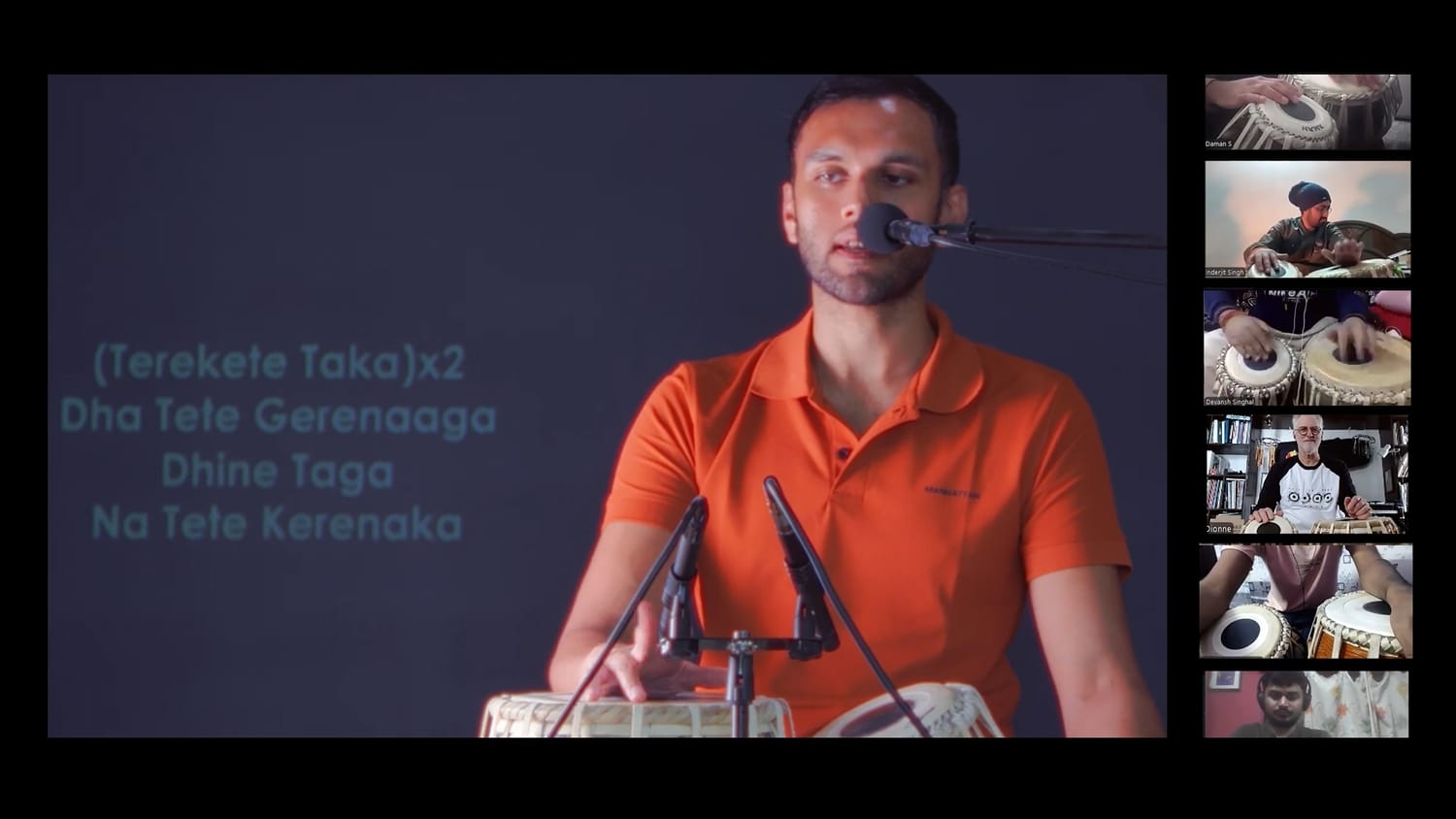 Prashant playing tabla