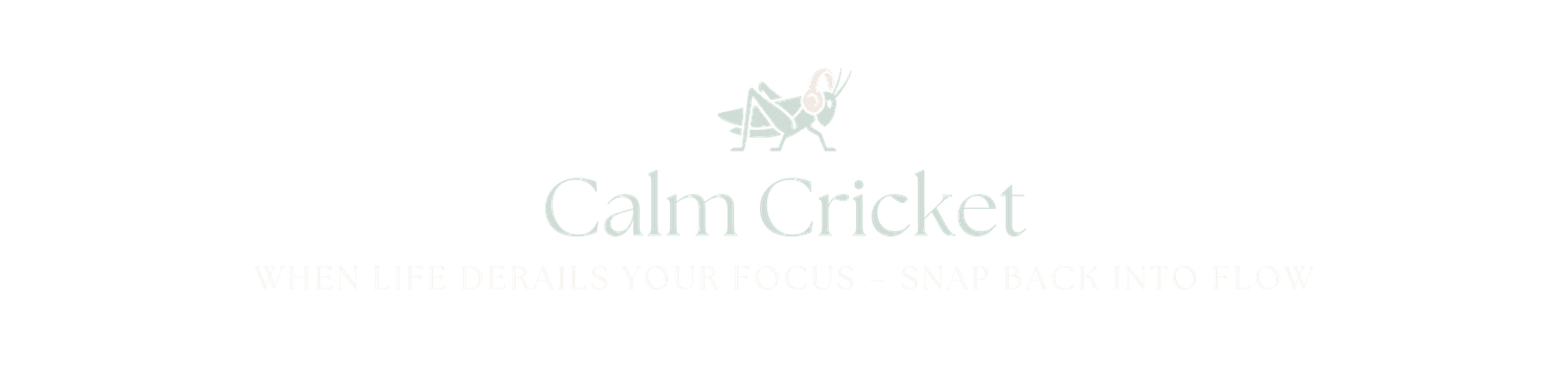 Calm Cricket - When life derails your focus – Snap back into flow