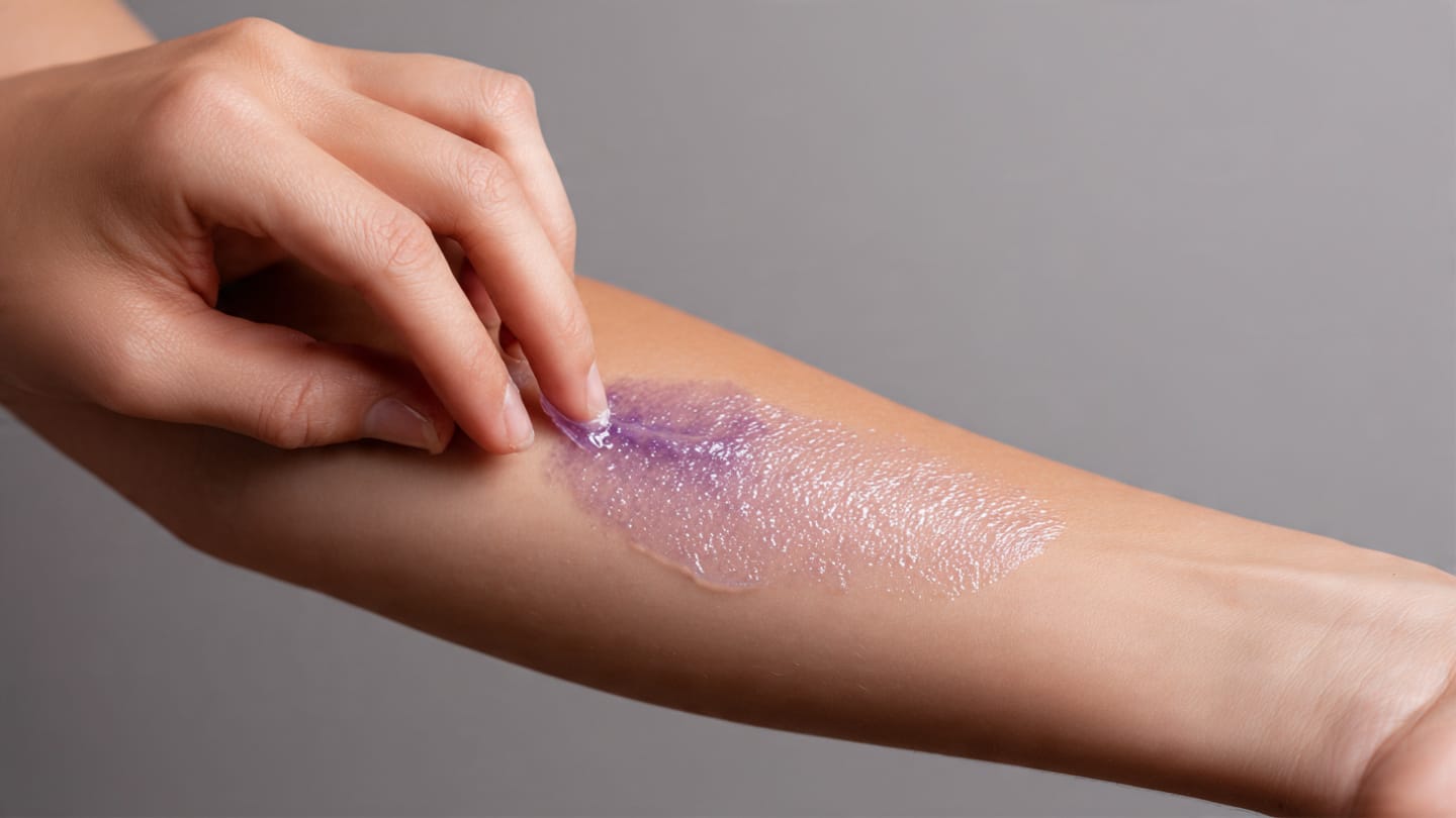 Applying Arnica gel as one of the 21 effective remedies to get rid of bruises at home.