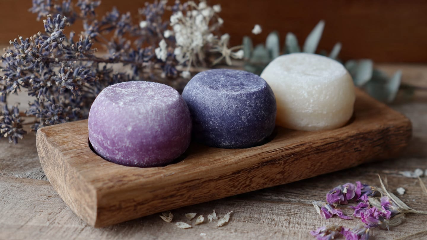 Finished products from the best shampoo bar recipe for beginners.