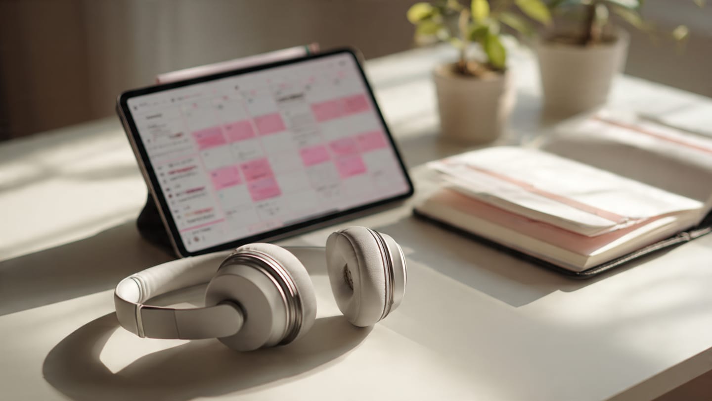 An ADHD-friendly workspace designed to minimize distractions.