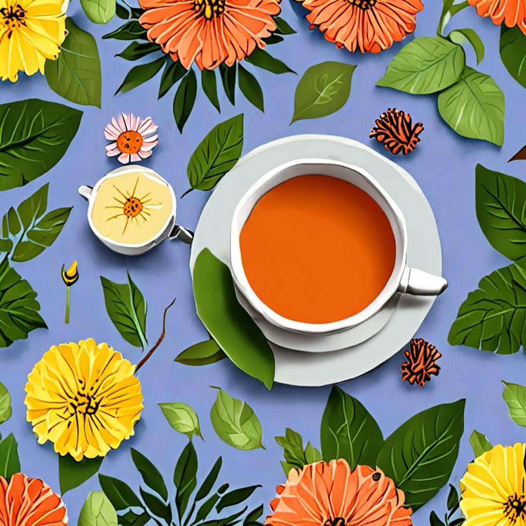women wellness journal botanical tea