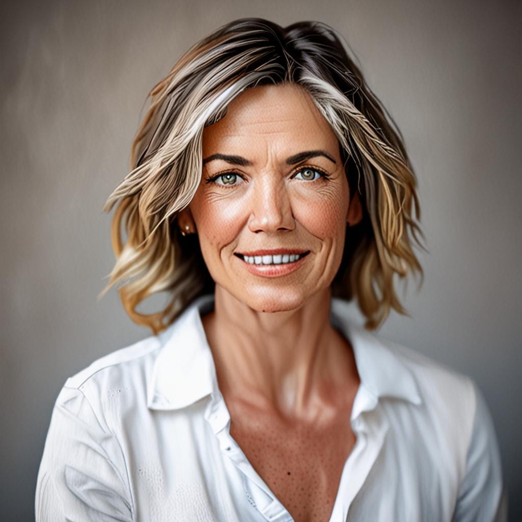 midlife woman natural light wellness portrait