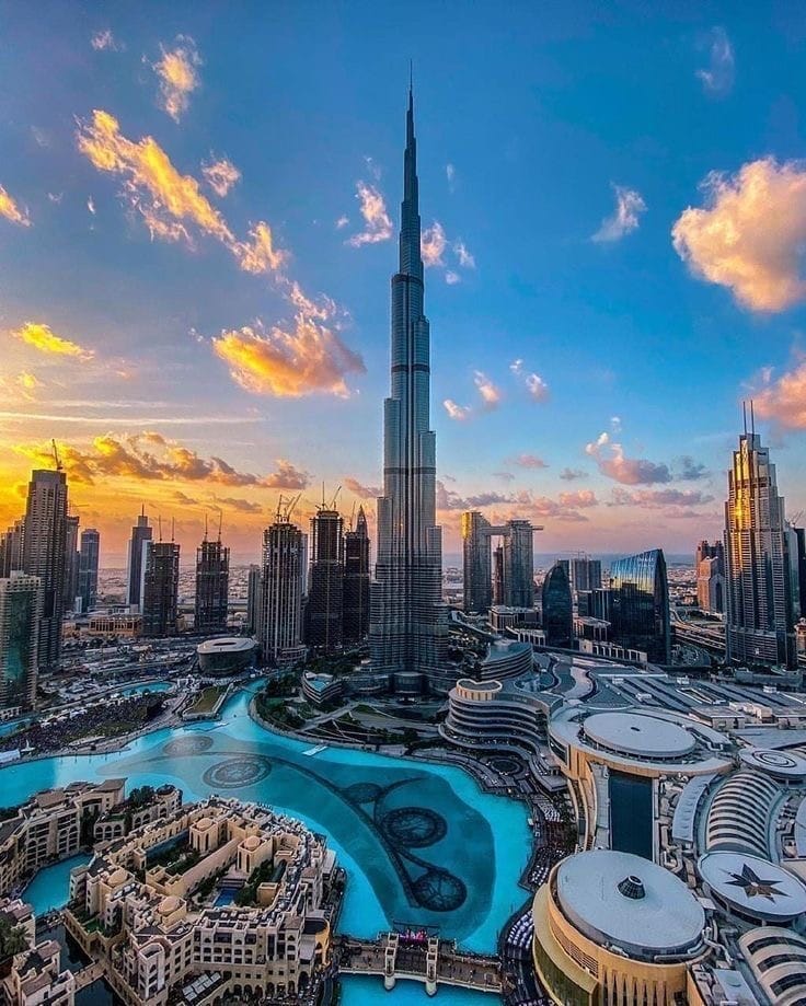 Where is Burj Khalifa in Dubai Downtown Dubai near Dubai Mall