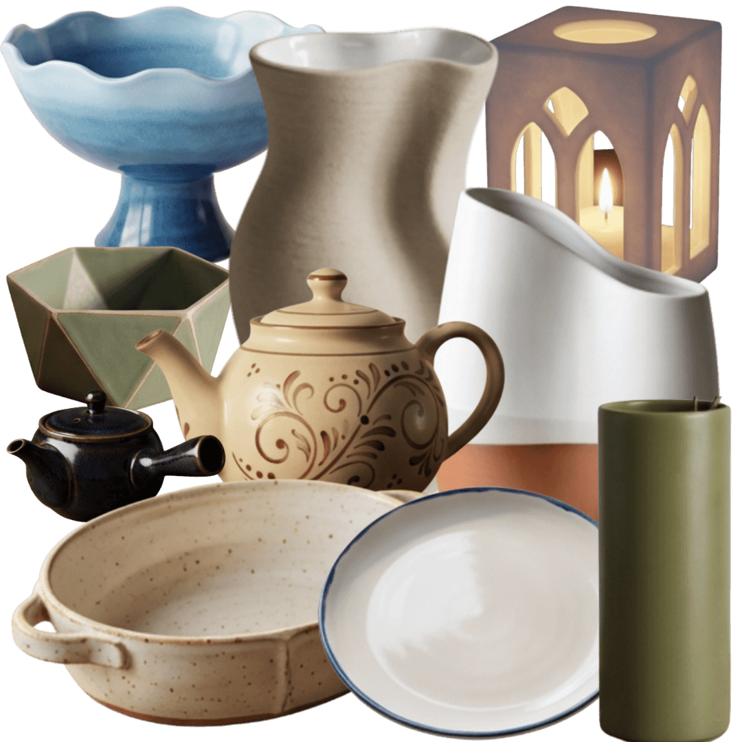Mugs, Bowls, Vases, Teapots and More