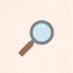 magnifying glass soft pastel icon simple