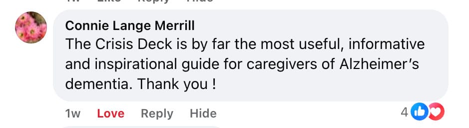 Caregiver testimonial