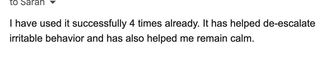 Caregiver testimonial