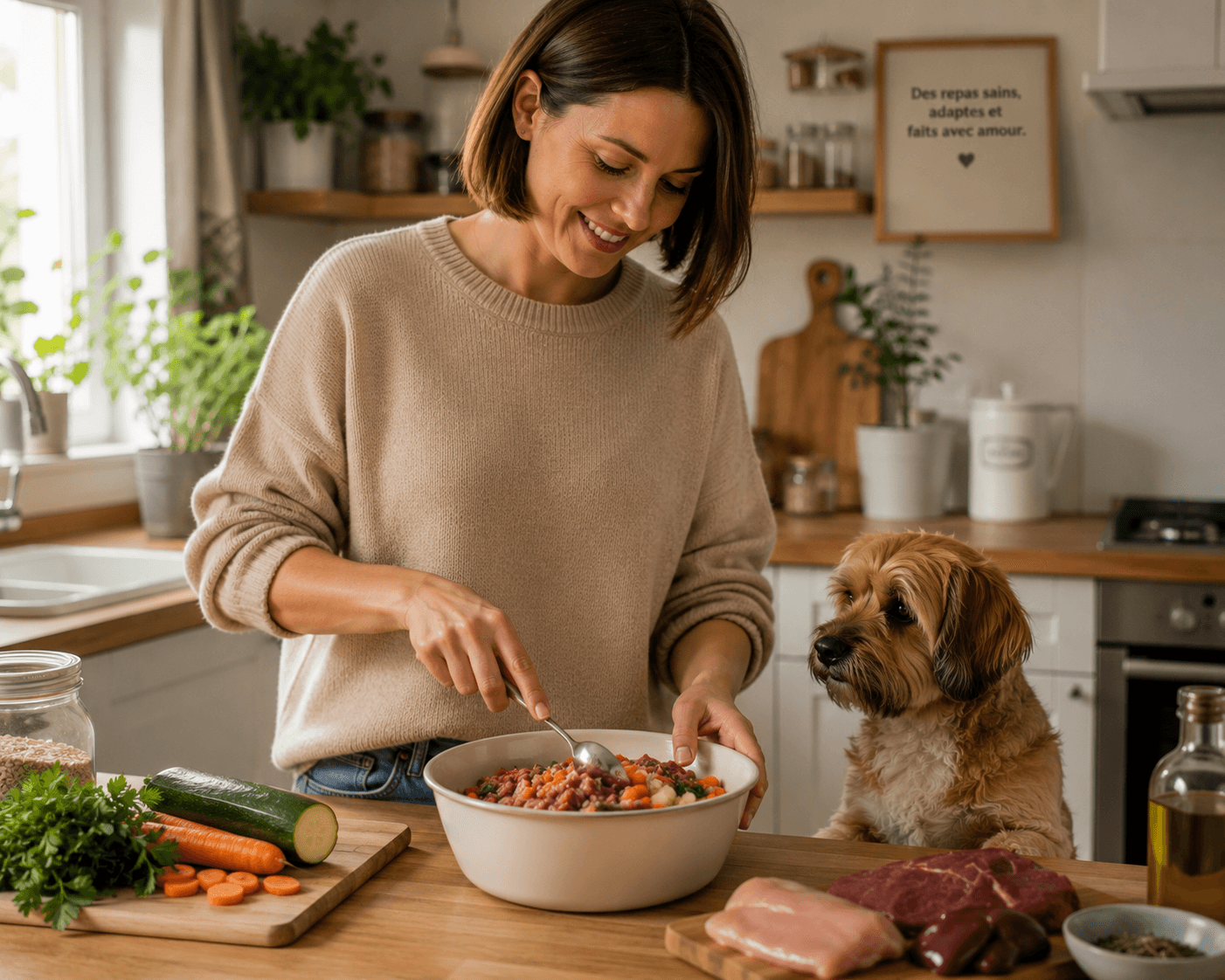 Illustration alimentation personnalisée chien