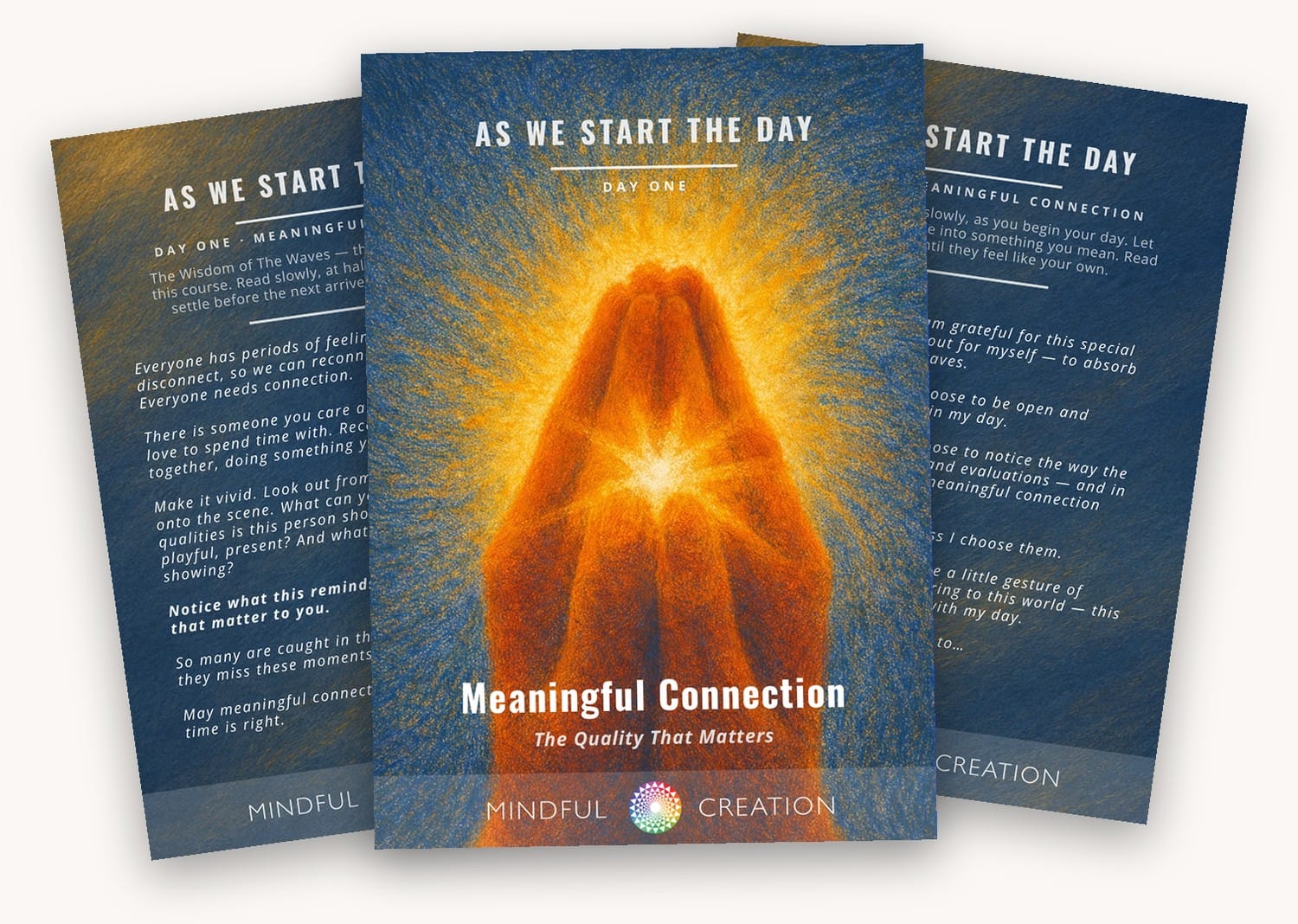 Day One of AWSTD — the cover, a reflection page and the affirmation