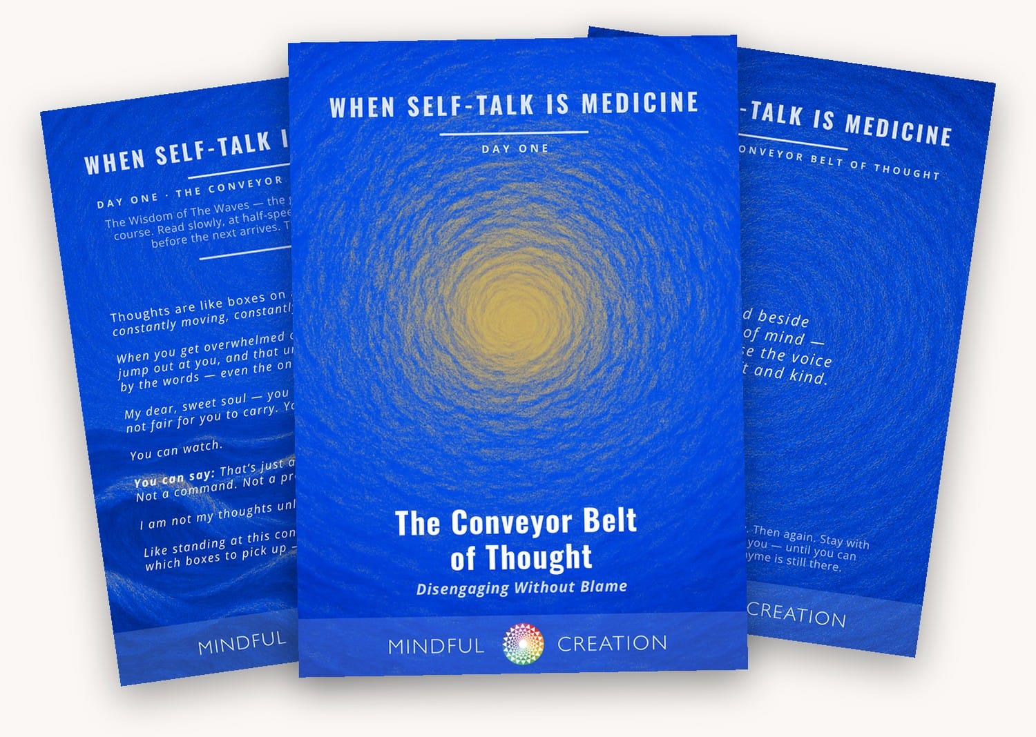 Day One of WSTIM — the cover, a reflection page and the affirmation
