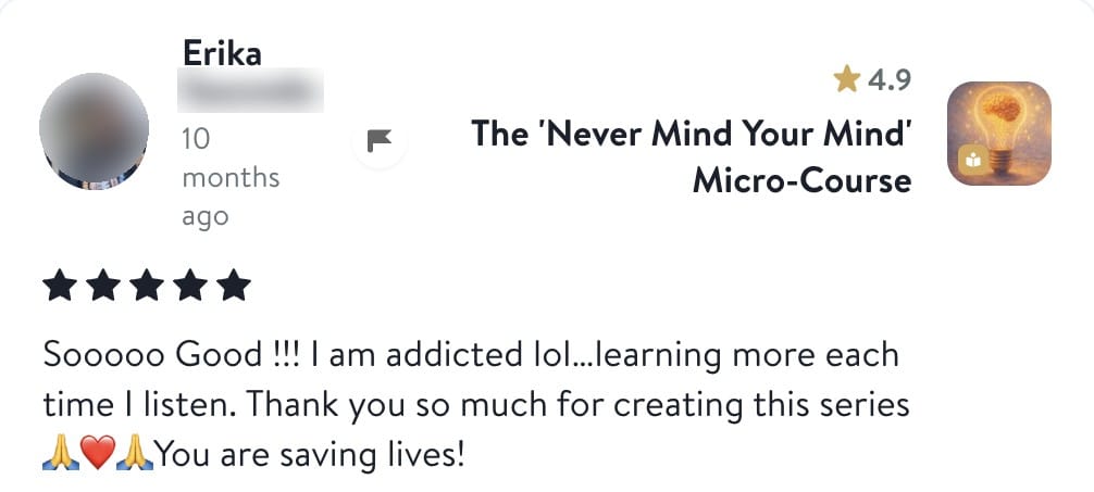 Review from Erika: Sooooo Good!!! I am addicted lol...learning more each time I listen. Thank you so much for creating this series. You are saving lives!