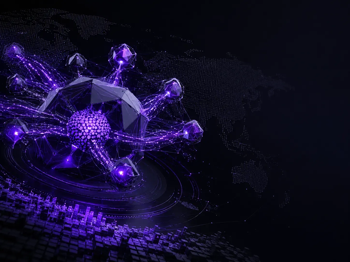Abstract AI network representing Alibaba’s massive Qwen3.8-Max MoE model