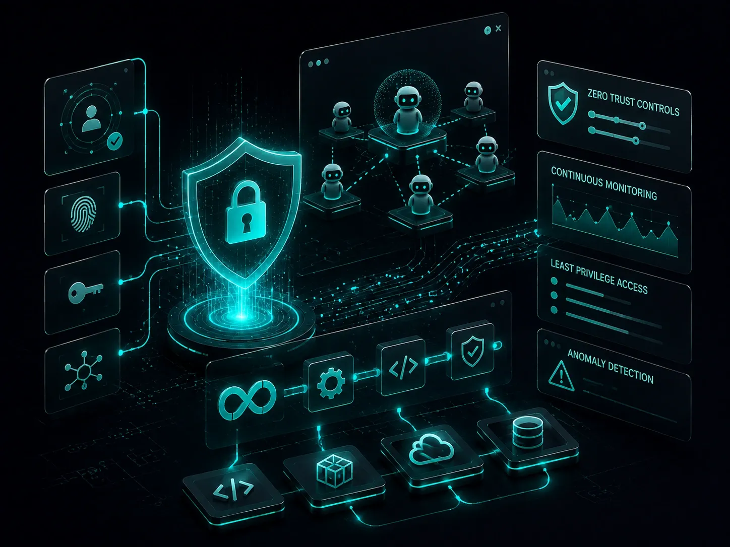 AI agents connected to a zero trust security system with access controls