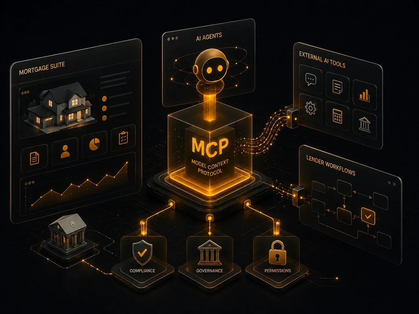 AI agents connected to mortgage workflows through the Model Context Protocol