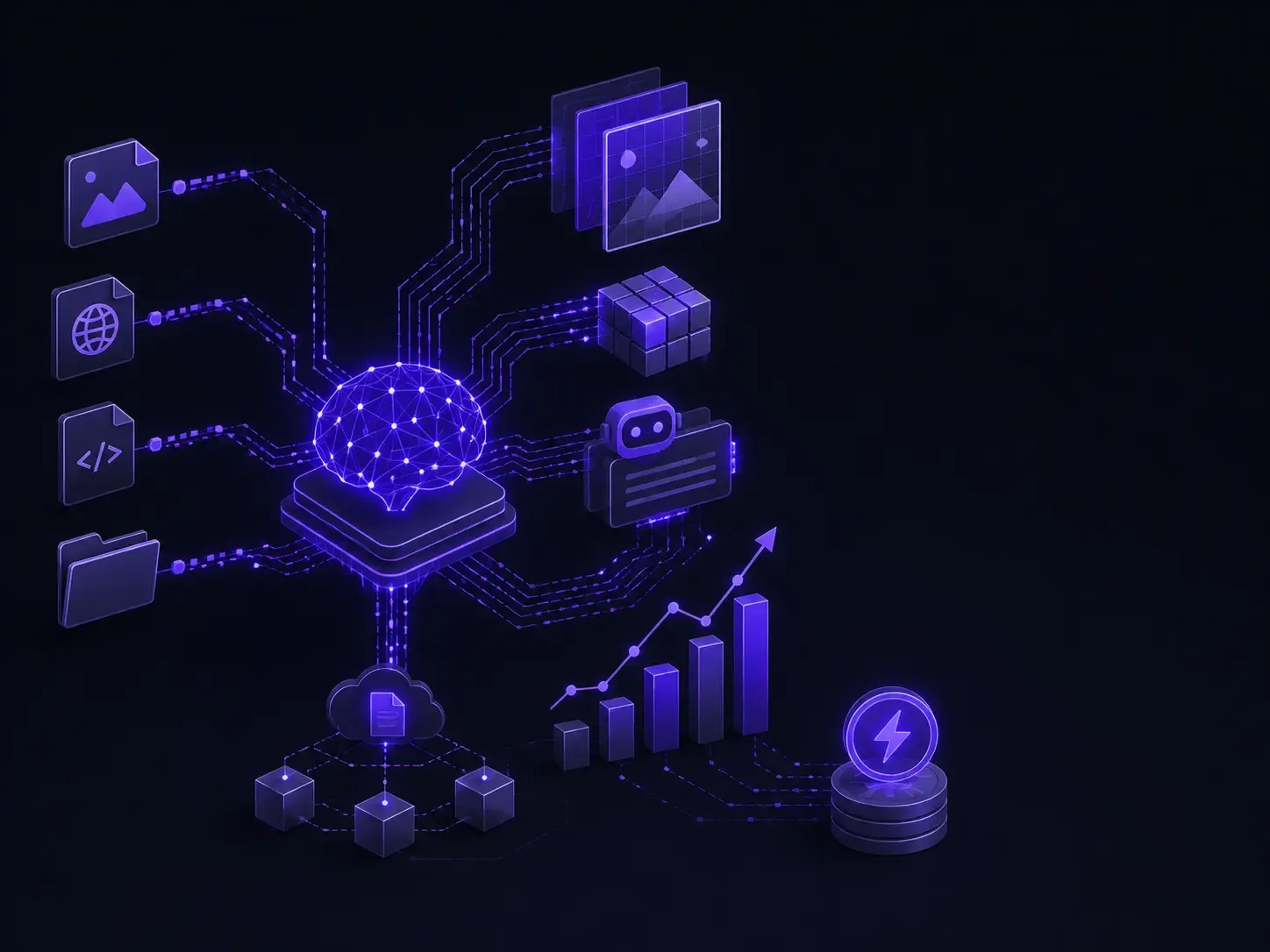 Connected AI vision pathways represent DeepSeek’s experimental V4-Flash-Vision multimodal model, combining image understanding, reasoning, agents, and efficient inference.