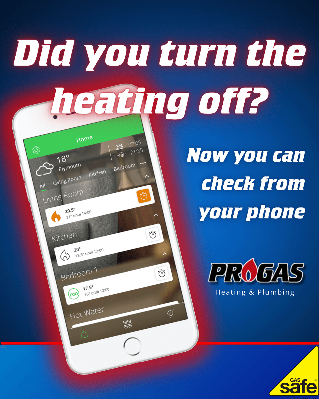 Did you turn the heating off? Check from your phone